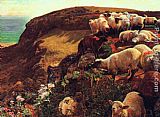 William Holman Hunt Canvas Paintings - On English Coasts